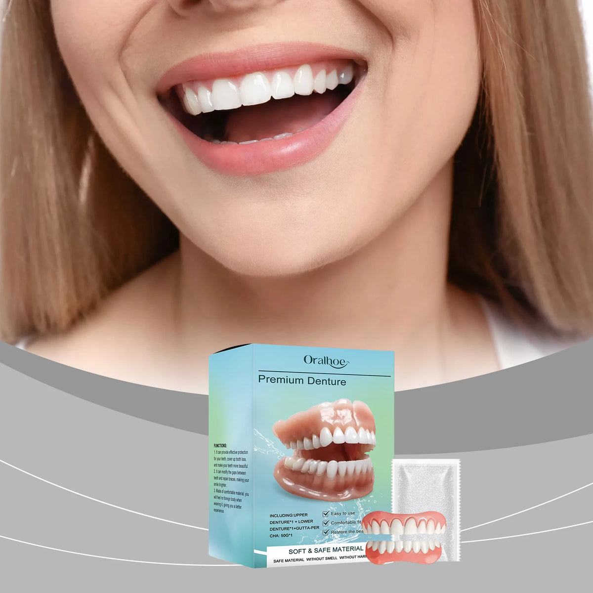 Temporary Silicone Cosmetic Dentures for Smile Improvement