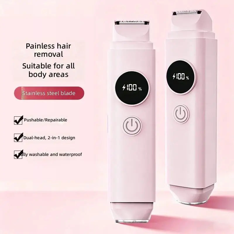 2-in-1 Electric Painless Hair Shaver for Face and Body - 2