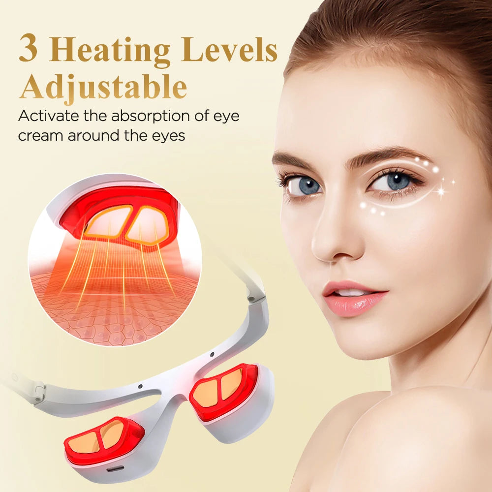3D Red Light Therapy Eye Massager for Fatigue and Dark Circles