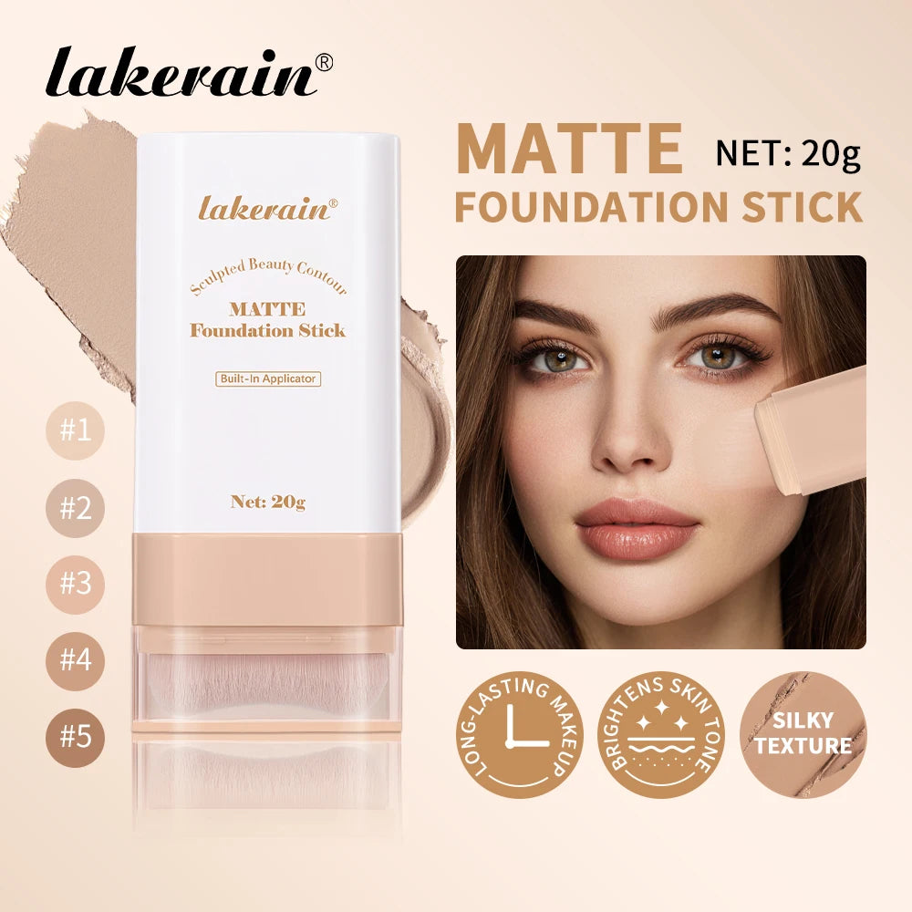 Matte Foundation Stick with Built-in Blending Brush