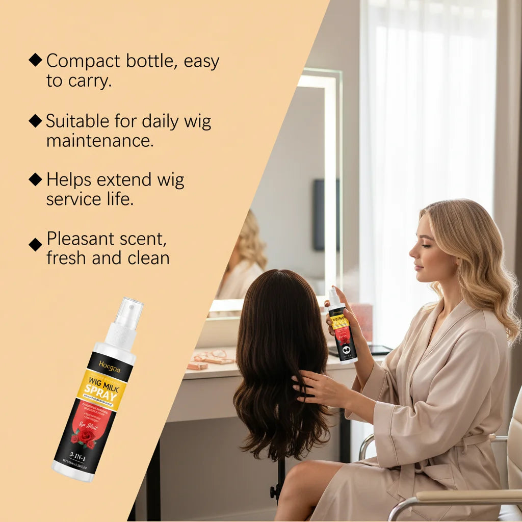 3-in-1 Rose Wig Conditioning and Detangling Spray