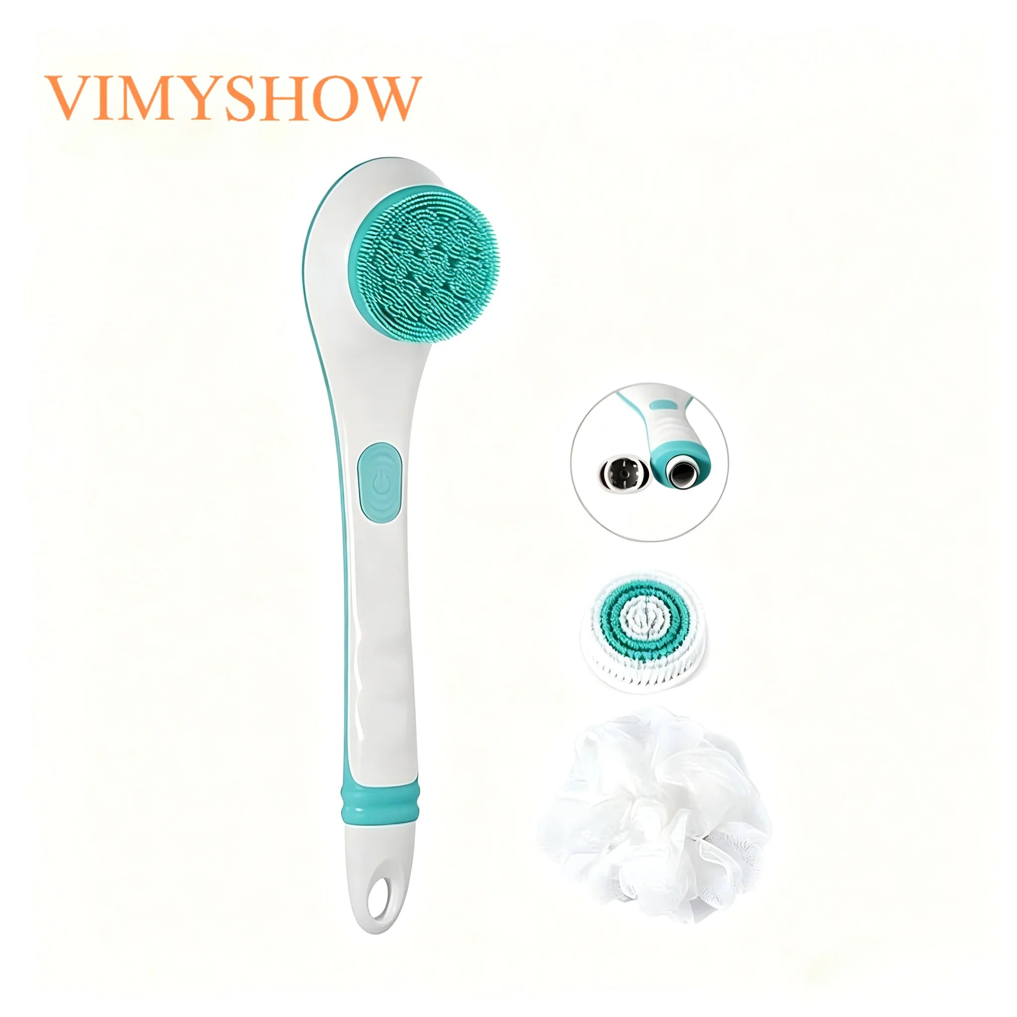 Electric Long Handle Bath Brush and Exfoliating Back Scrubber - 7