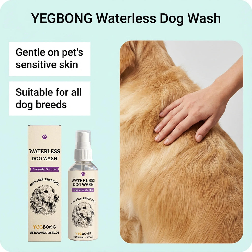 Waterless Dog Shampoo Spray for Fresh Coat and Odor Removal