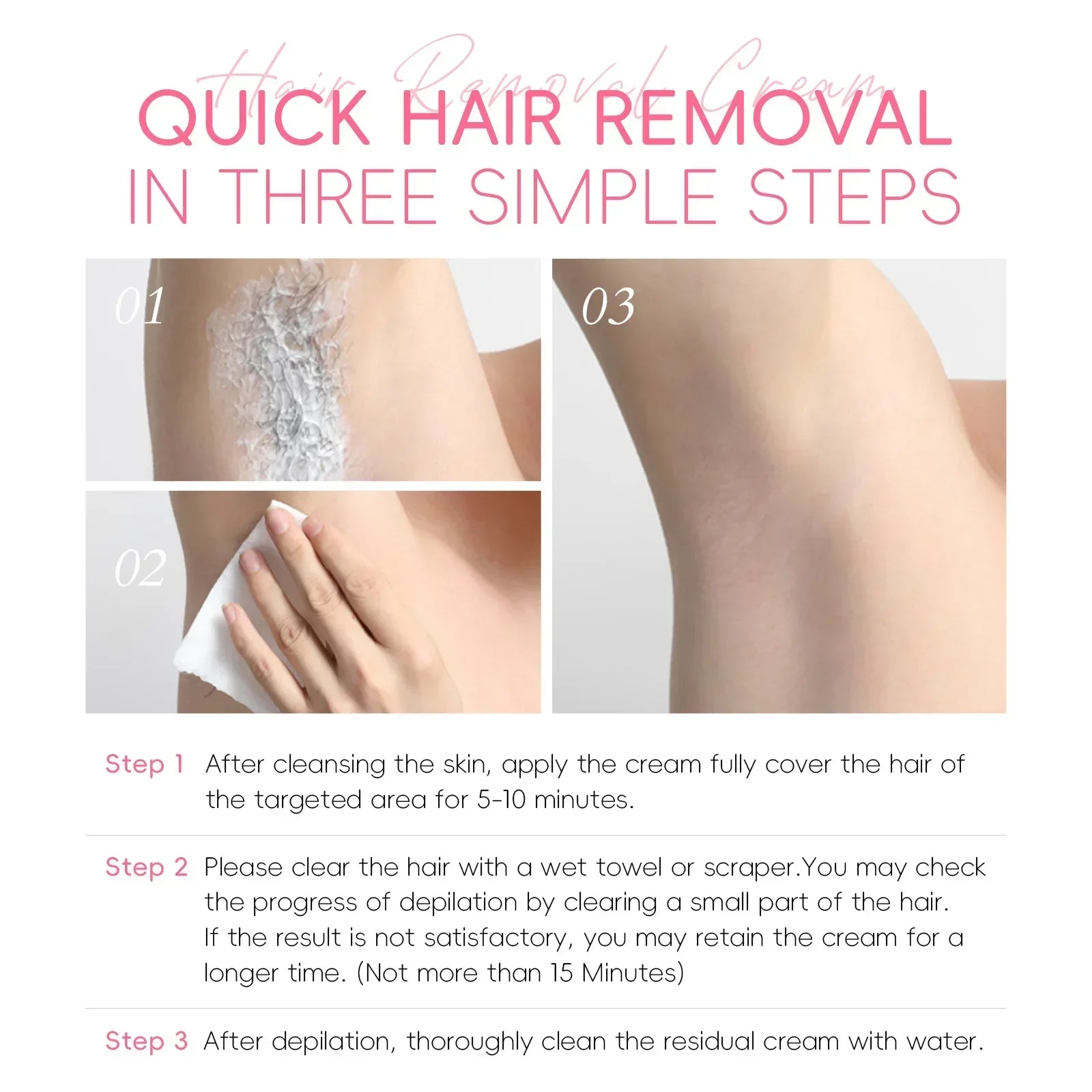 Painless Gentle Hair Removal Cream for Sensitive Skin - 5
