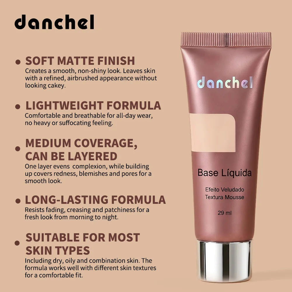 Long-Lasting Velvet Matte Liquid Foundation