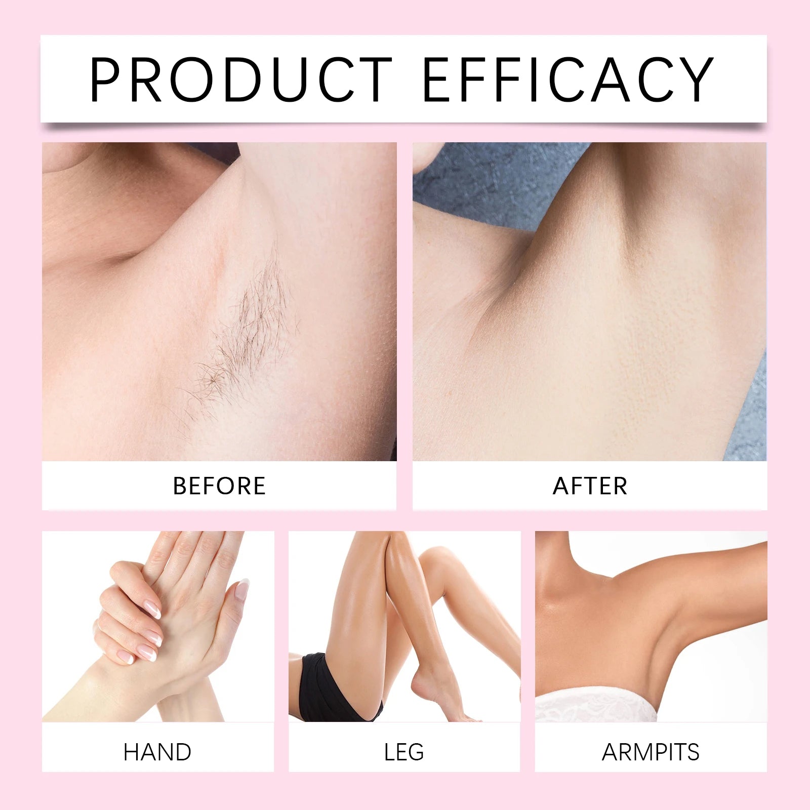 Painless Body Hair Removal Cream and Nourishing Aftercare Oil - 4