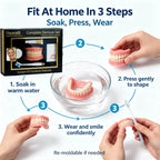 Natural-Looking Silicone Full Denture Set for Daily Comfort