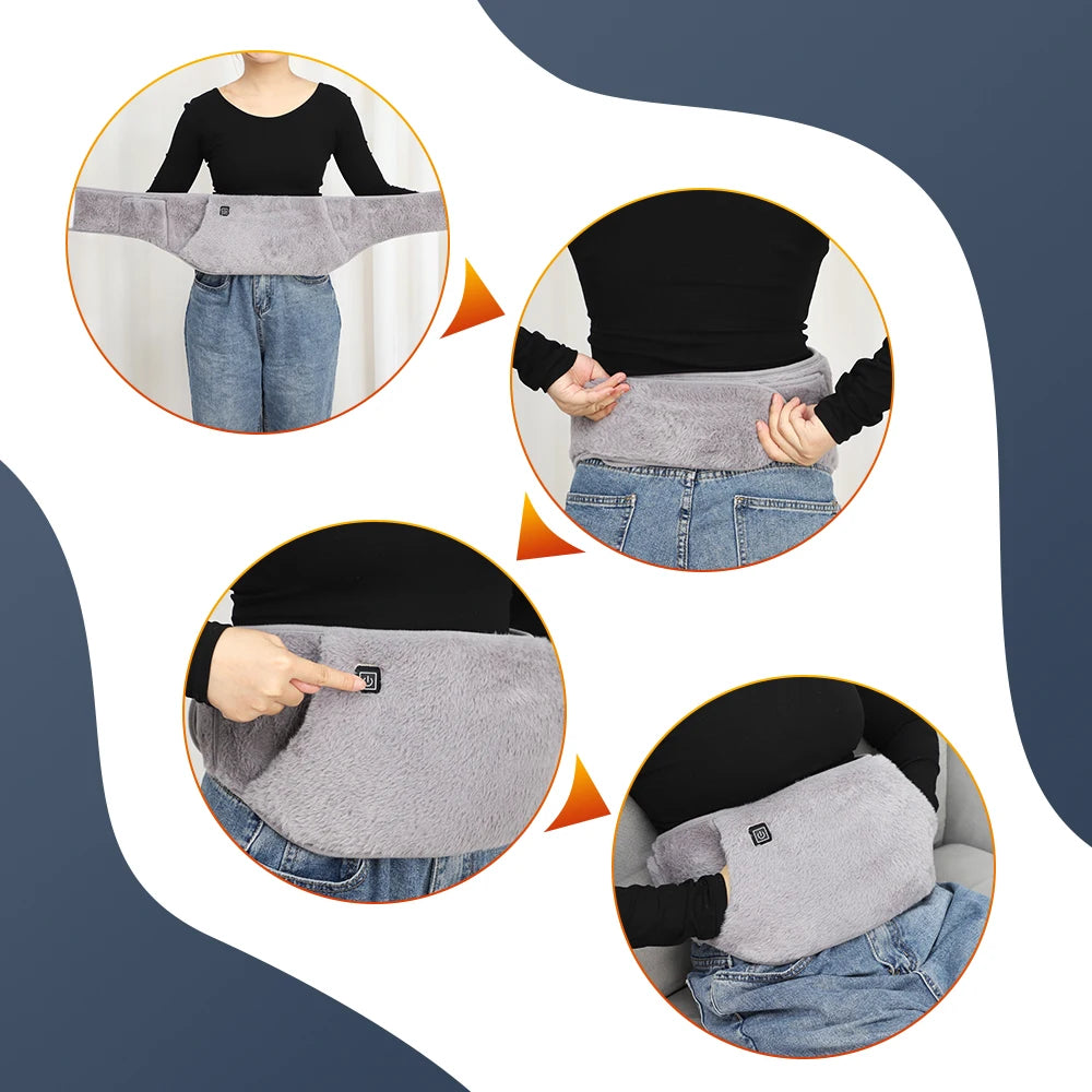 2-in-1 Electric Heated Waist Belt and Hand Warmer