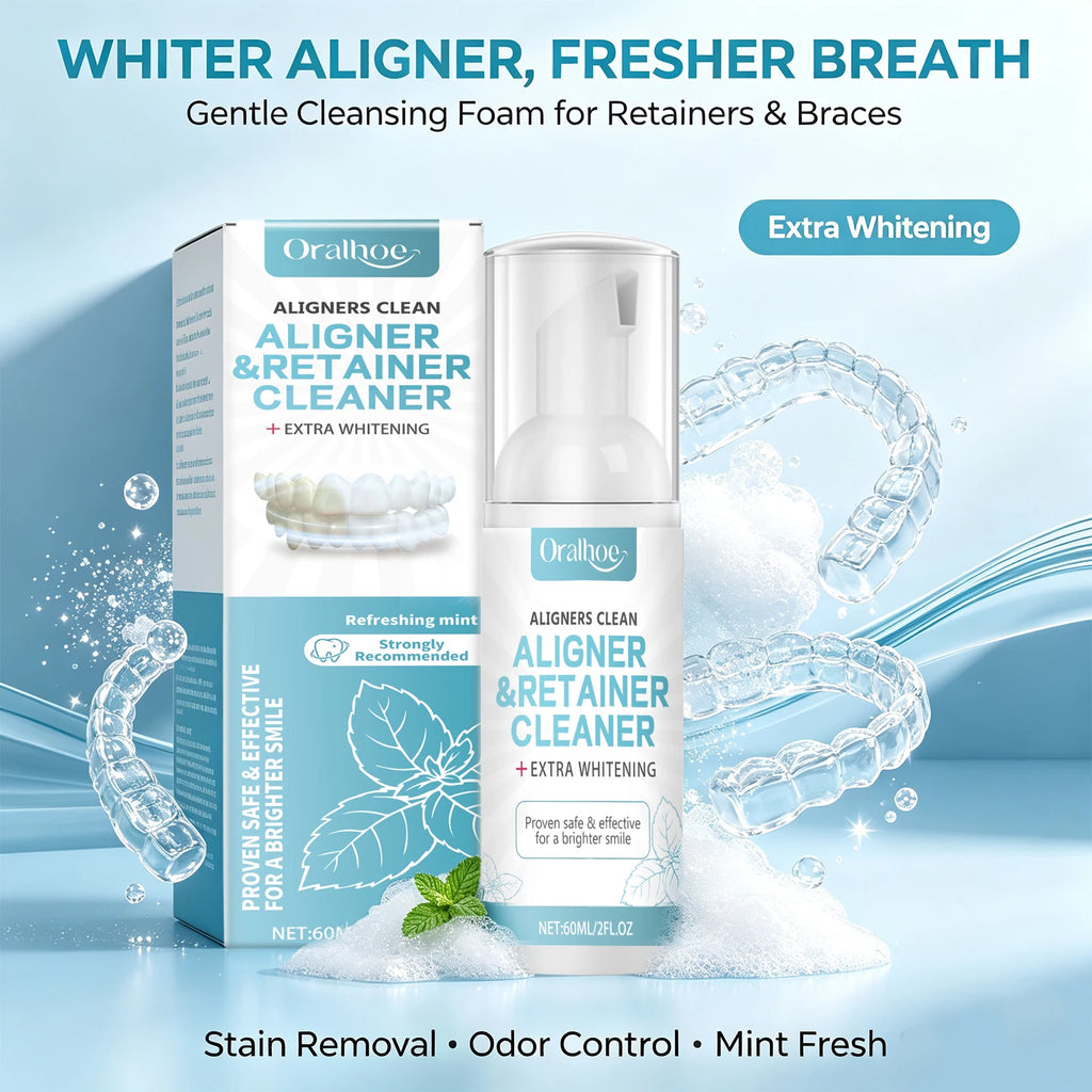 Refreshing Mint Foam Cleaner for Dental Aligners and Retainers