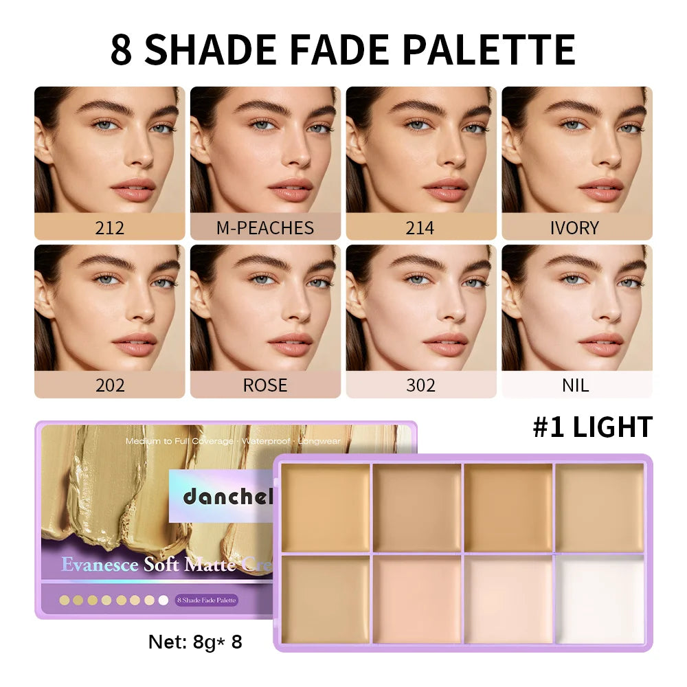 8-Shade Cream Concealer and Contour Palette