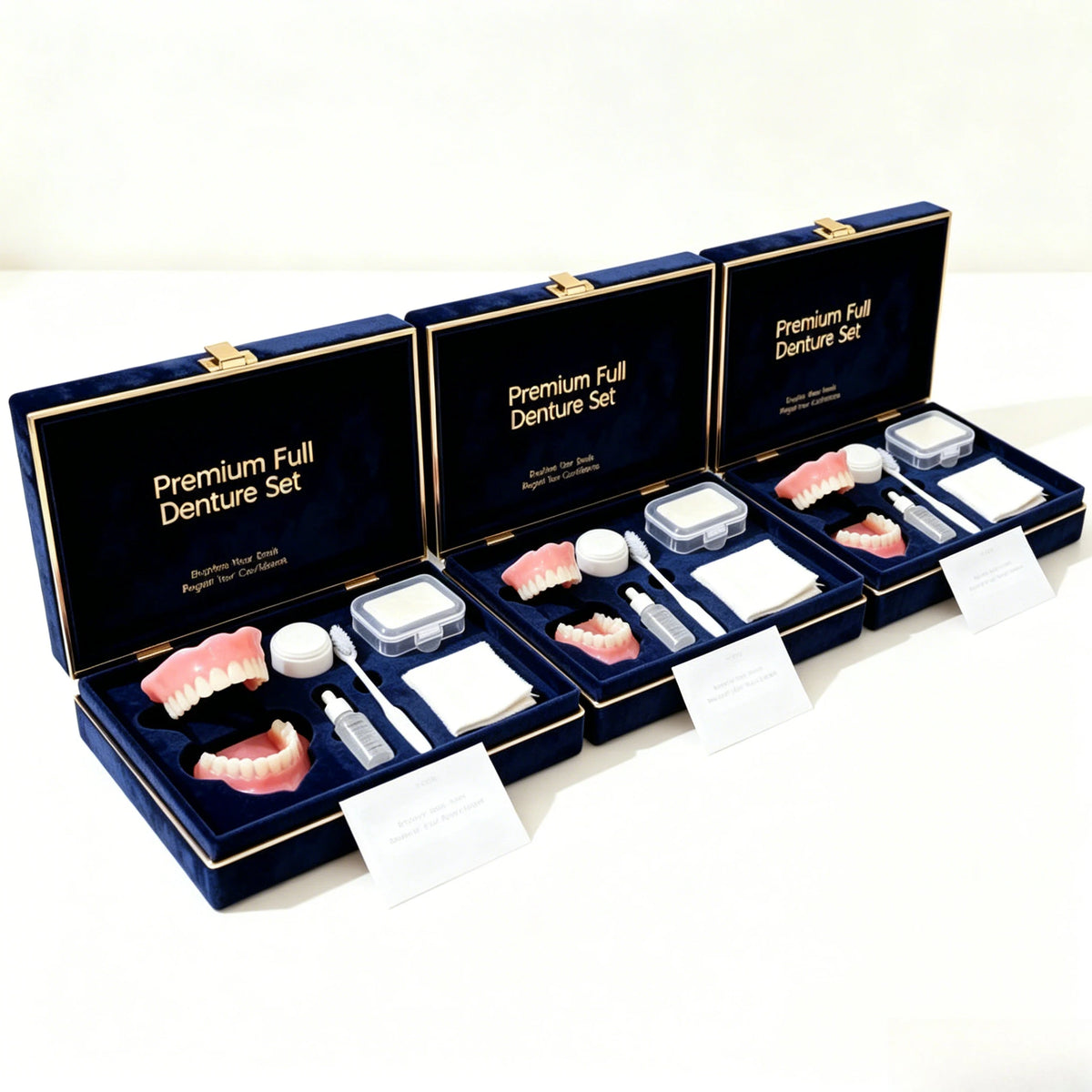 Temporary Cosmetic Denture Set for Instant Smile Correction