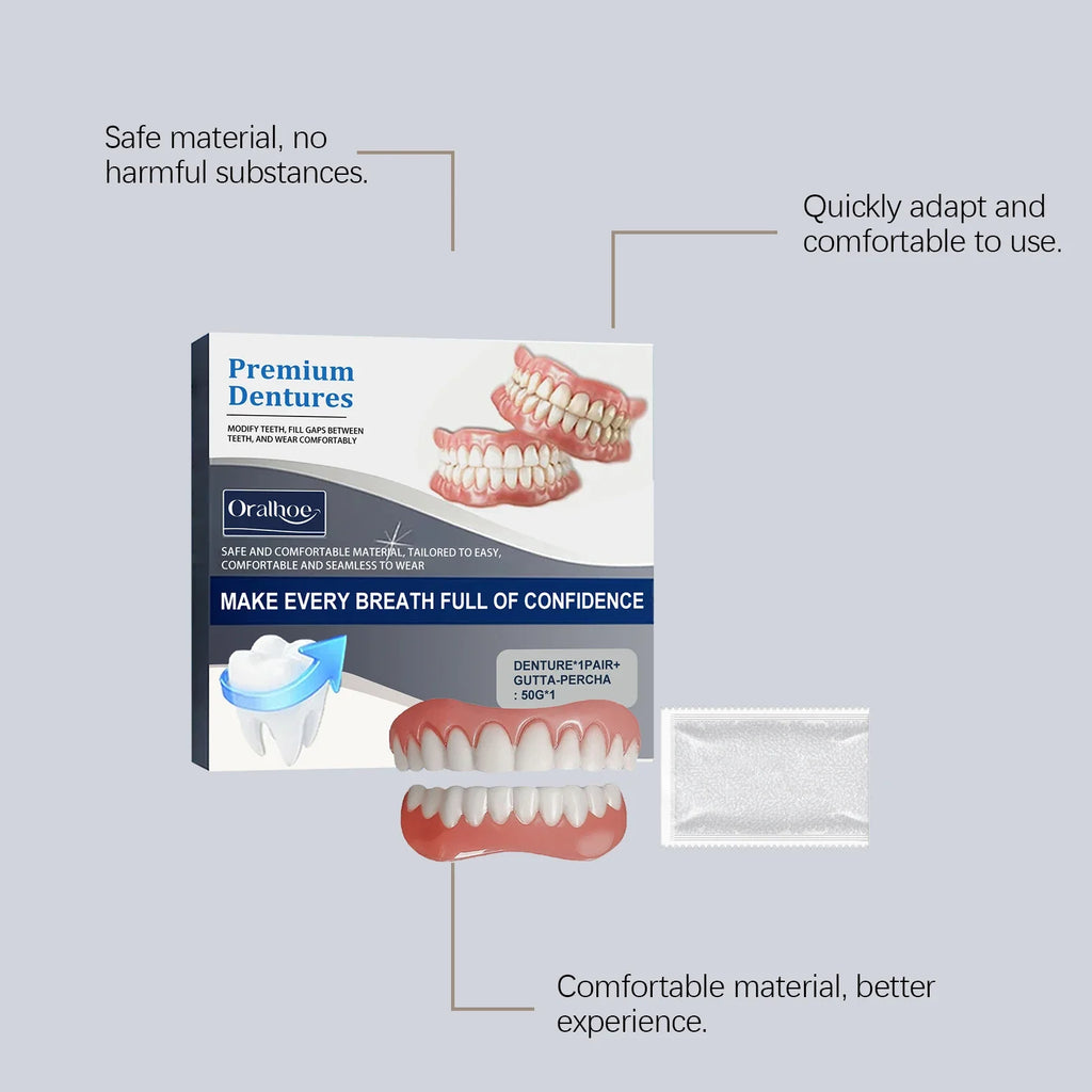 Instant Smile Cosmetic Denture Fitting Kit for Natural Teeth Alignment