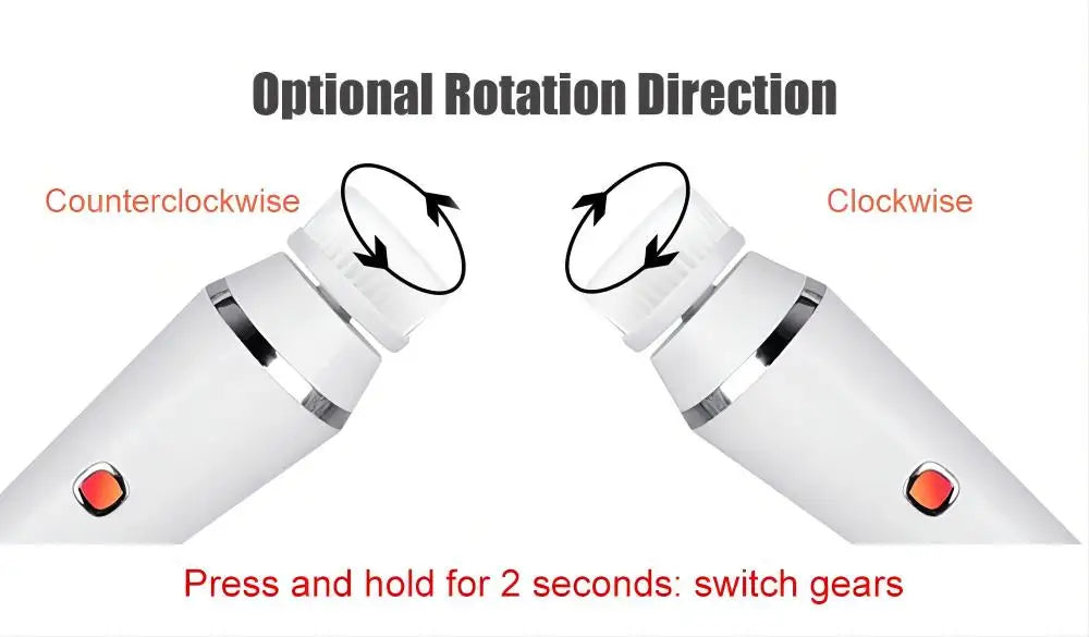 4-in-1 Electric Rotating Facial Cleansing and Massage Brush - 12
