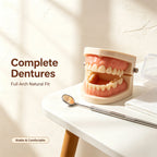 Full Arch Realistic Silicone Dentures for Natural Aesthetic Fit