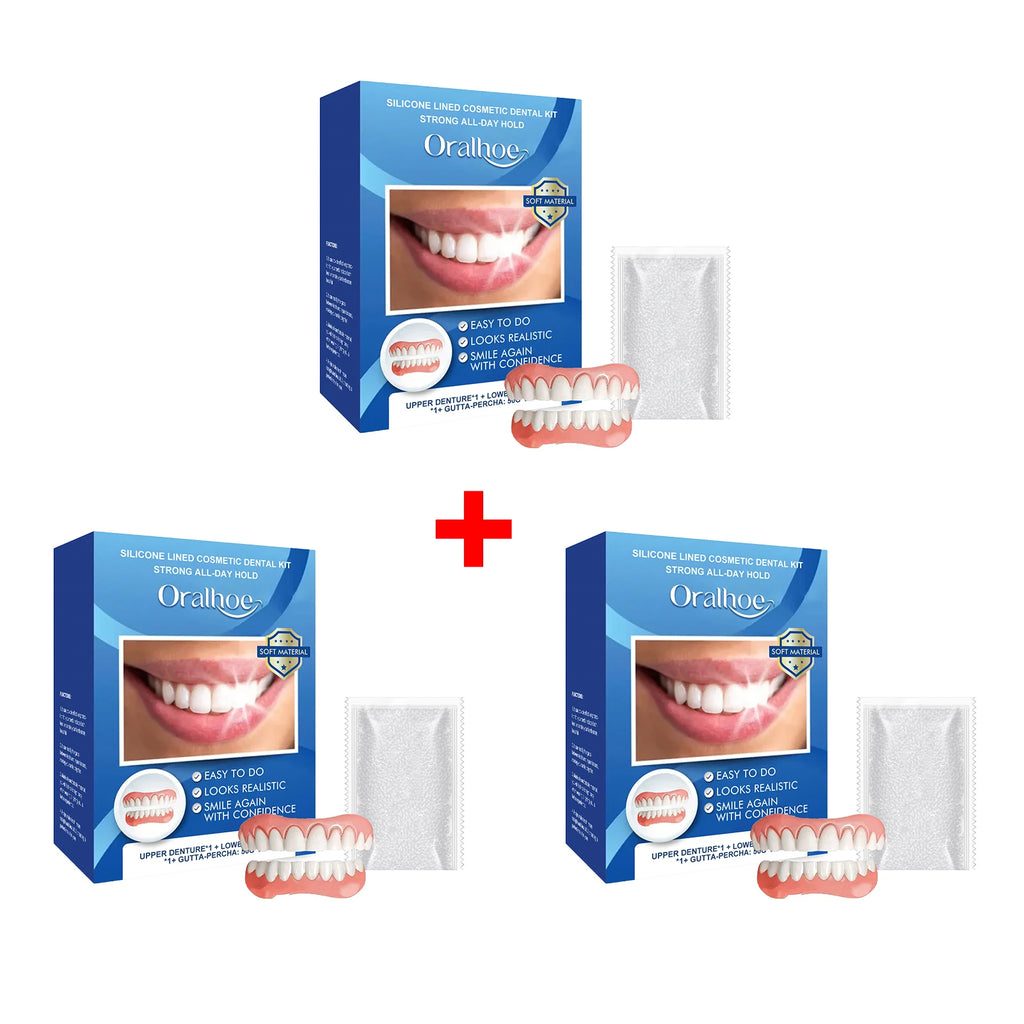 Instant Cosmetic Dental Veneers Kit for Upper and Lower Teeth
