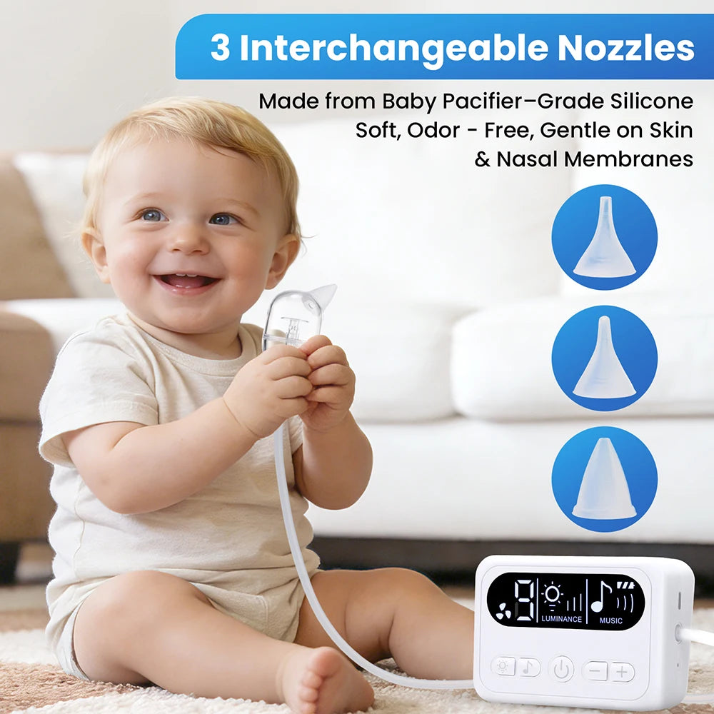 Electric Baby Nasal Aspirator with Music and Adjustable Suction - 7