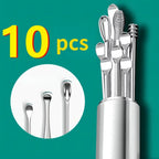 Stainless Steel Ear Wax Removal Cleaning Kit with Storage Case