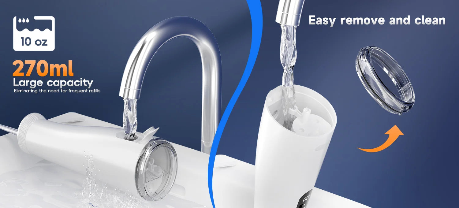 Portable Cordless Water Flosser for Teeth Cleaning - 9