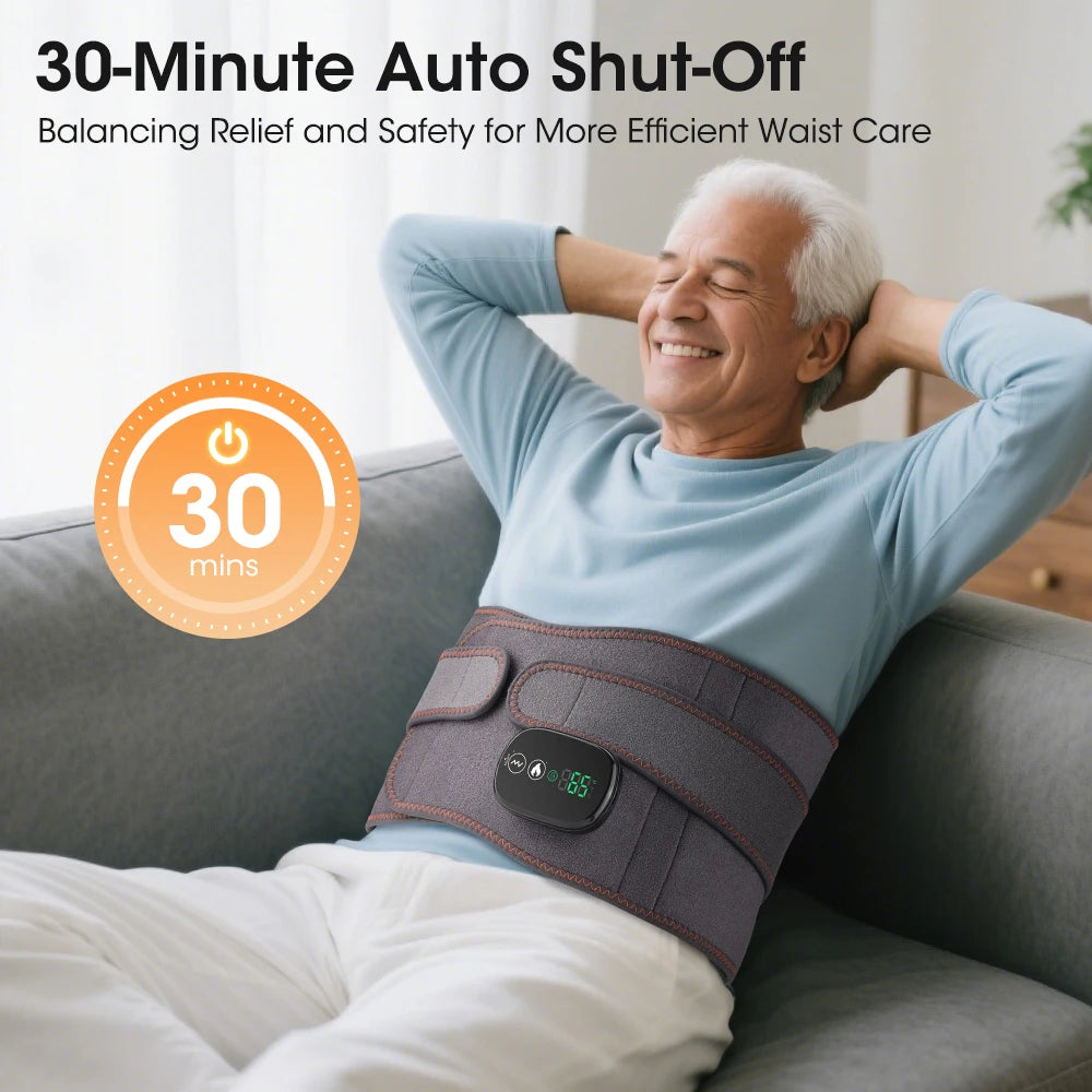 Heated Cordless Vibration Waist Massager Belt
