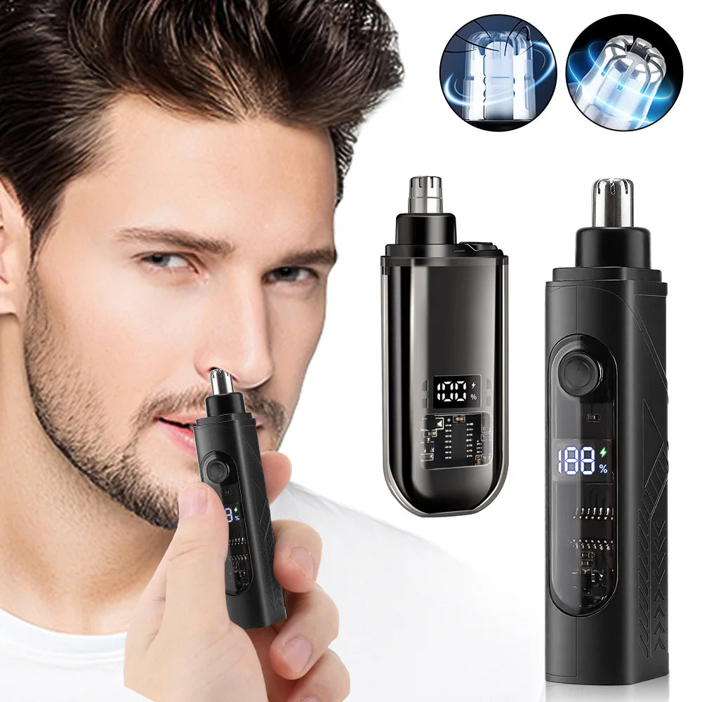Electric Rechargeable Nose and Ear Hair Trimmer