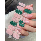 Christmas Snowflake Gel Nail Art Wraps