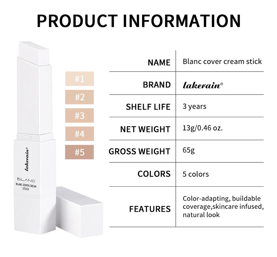 Creamy Tone-Adapting Foundation Stick with Built-in Brush