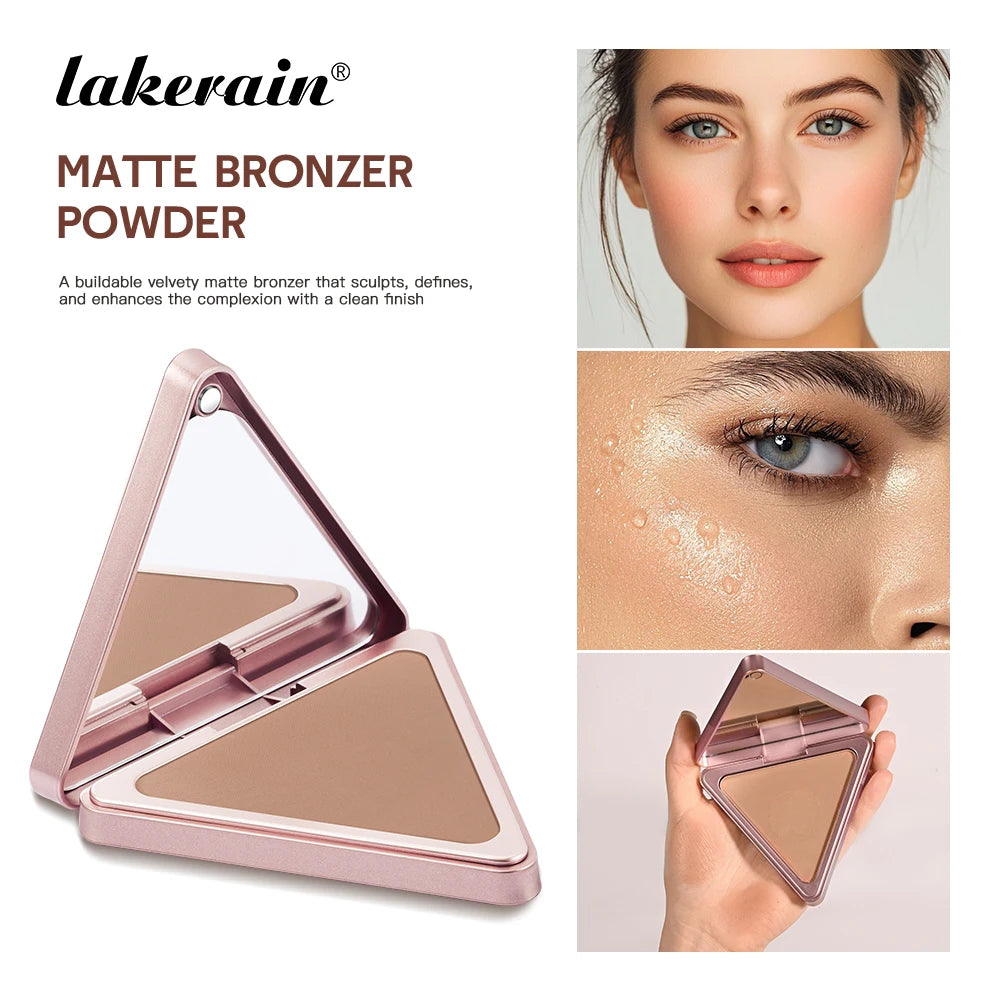 Long-Lasting Matte Bronzer Contour Powder for Face Sculpting