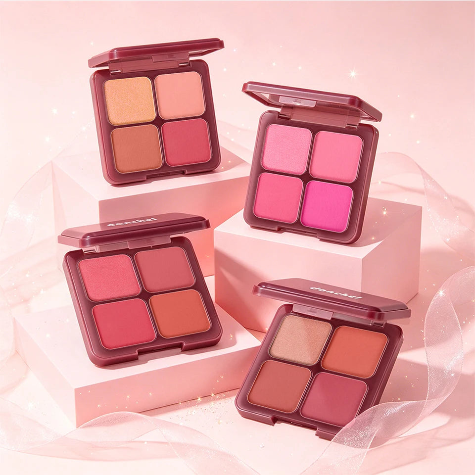 4-Shade Soft Blur Face Blush Palette - 18