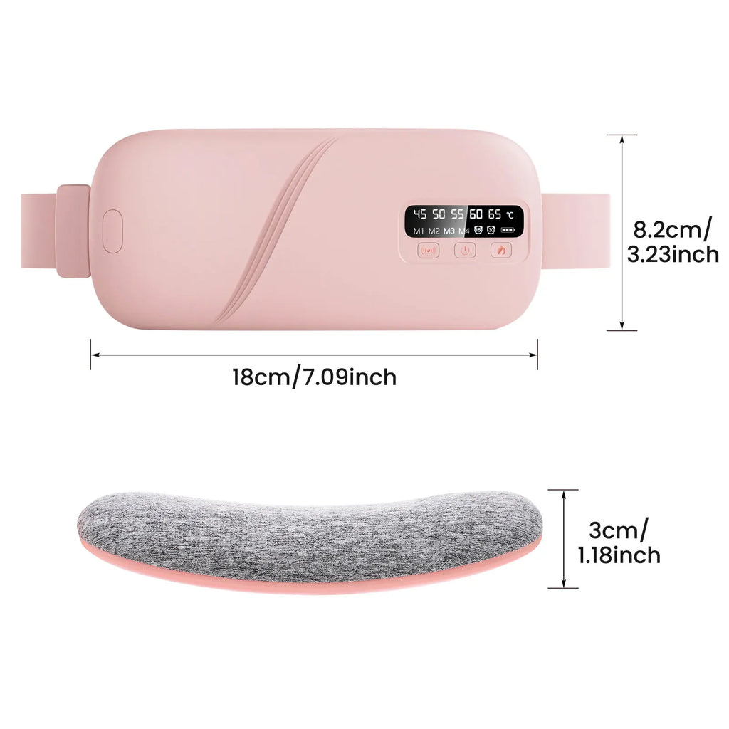 Portable Cordless Menstrual Heating Pad with Vibration Massage