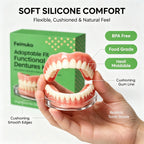 Instant Snap-On Silicone Dentures for Natural Smile