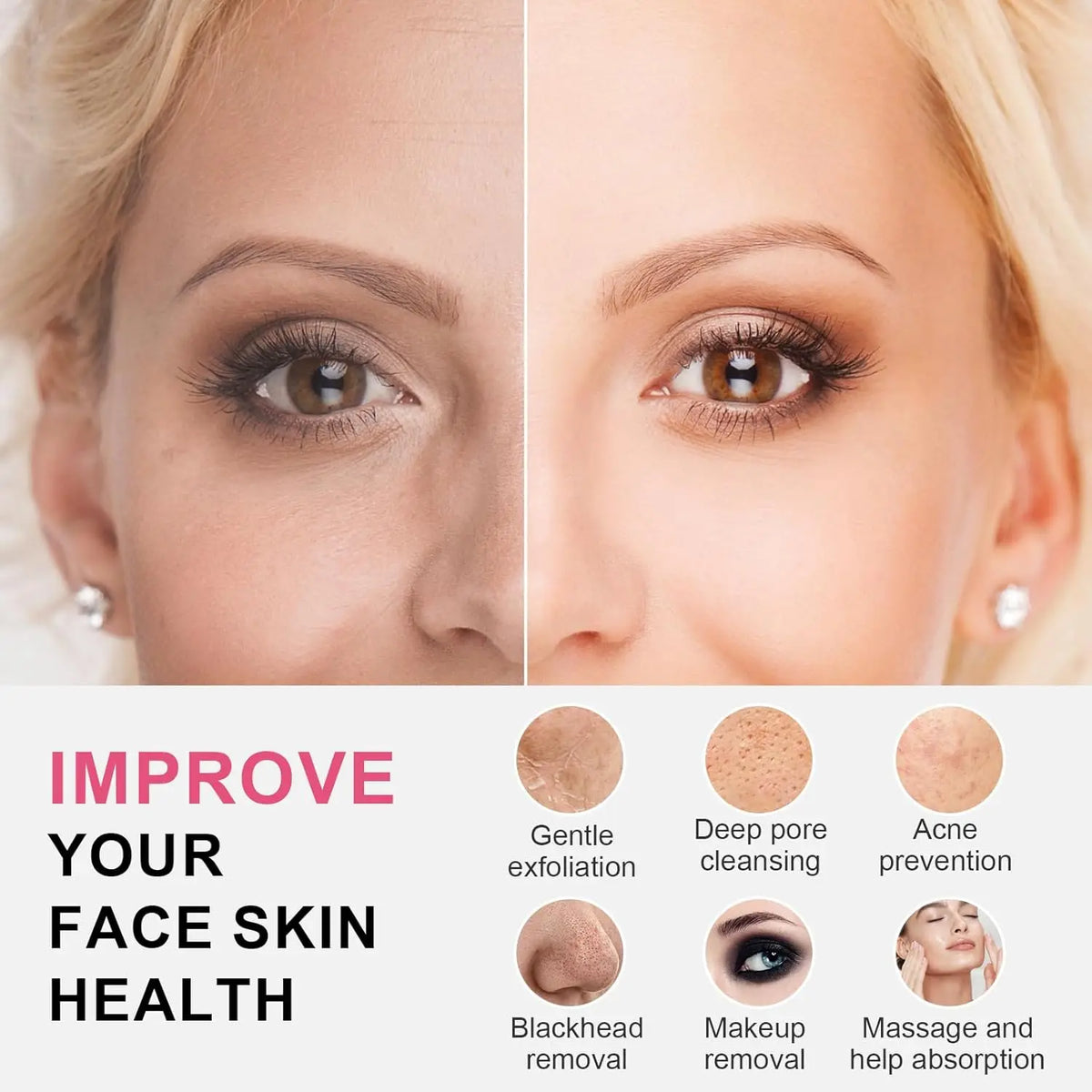 3-in-1 Waterproof Electric Facial Cleansing Brush