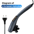 Electric Handheld Percussive Body Massager with 6 Attachments