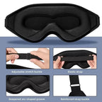 3D Memory Foam Contoured Sleep Mask for Total Light Blockout