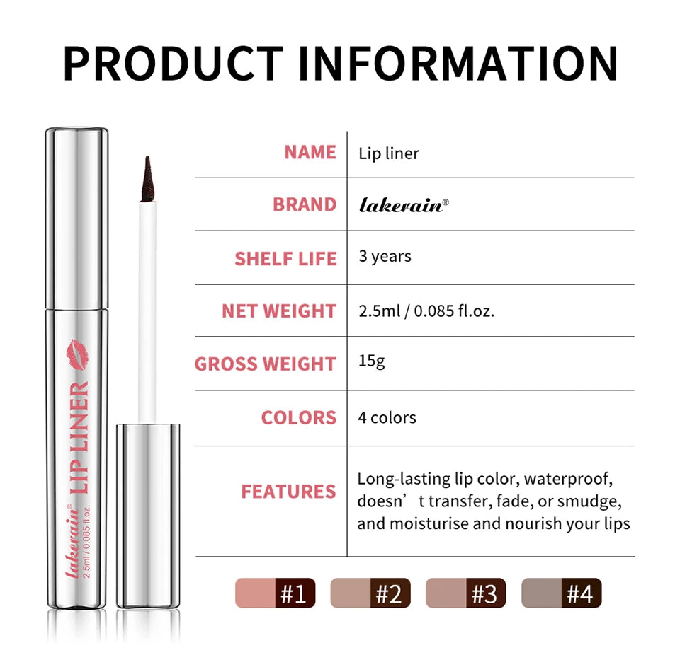 Waterproof Peel-Off Tattoo Lip Liner Stain - 19