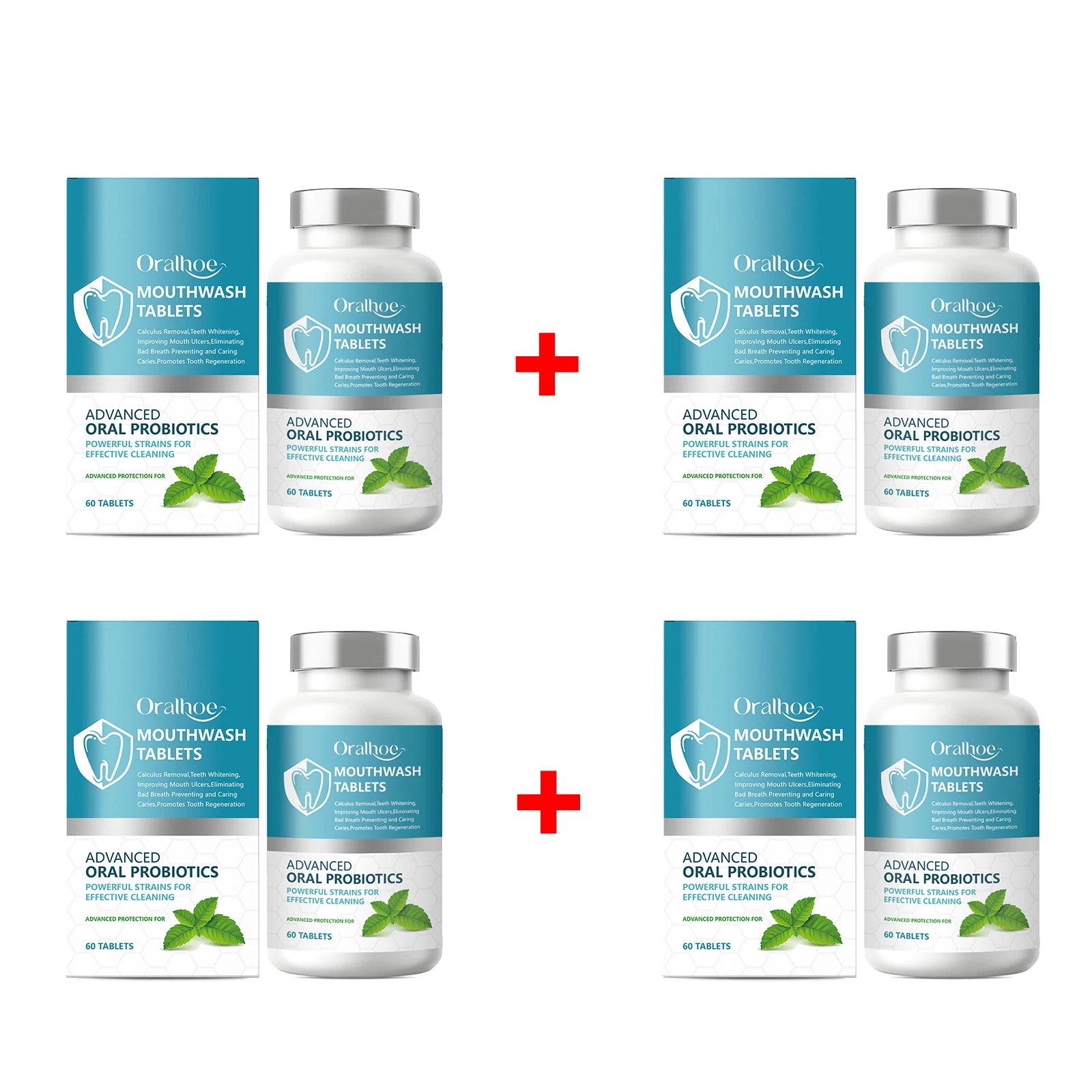 Refreshing Teeth Whitening & Probiotic Mouthwash Tablets - 14