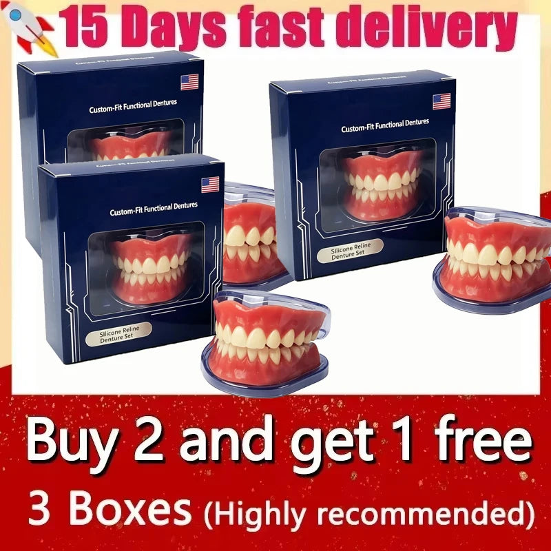 Suction-Retained Full Mouth Dentures for Seniors