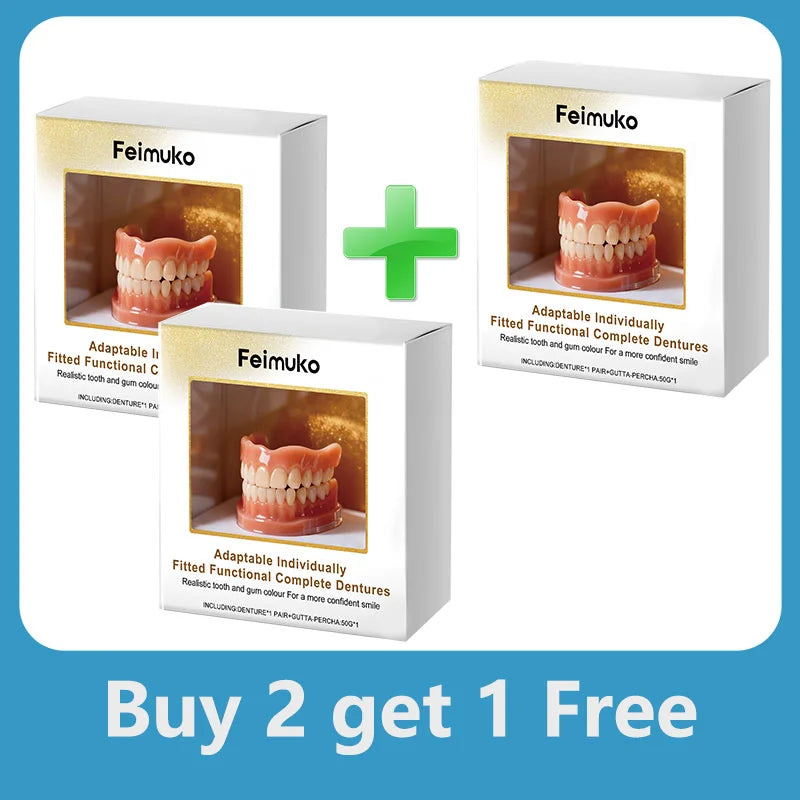 Temporary Silicone Denture Set for Instant Smile Enhancement