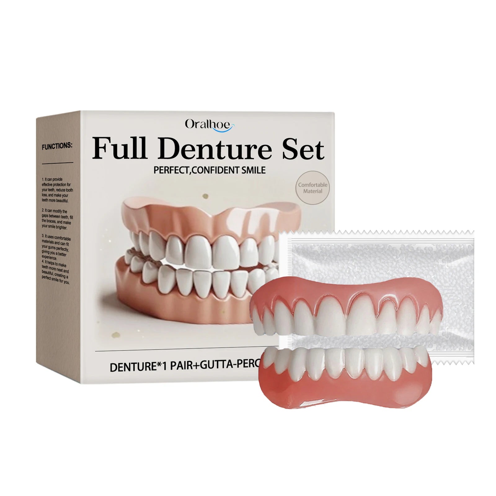 Temporary Silicone Cosmetic Denture Set for Smile Restoration - 20