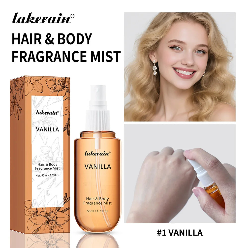 Vanilla and Rose Refreshing Hair and Body Fragrance Mist