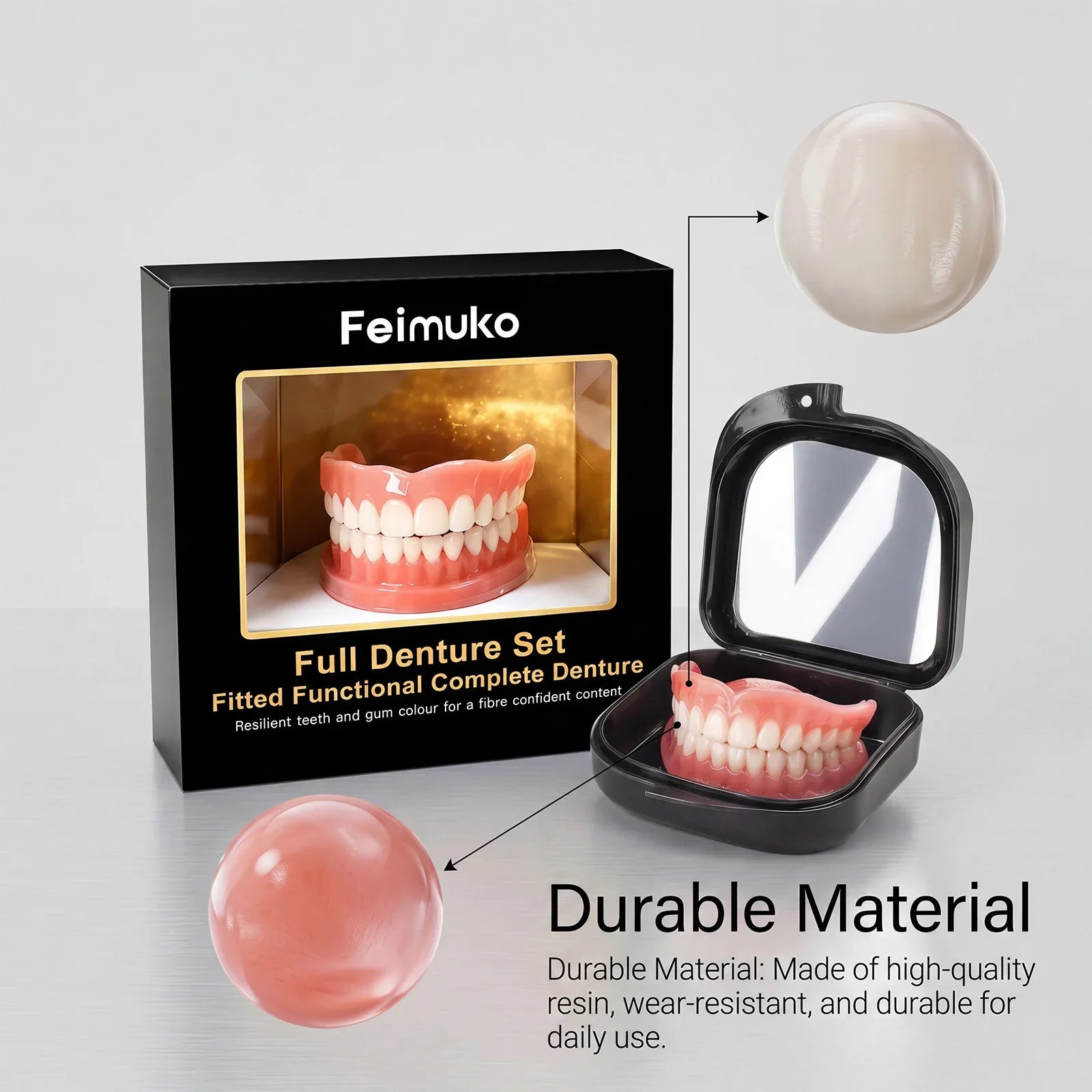 Full Mouth Realistic Resin Dentures for Natural Smile and Comfort - 10