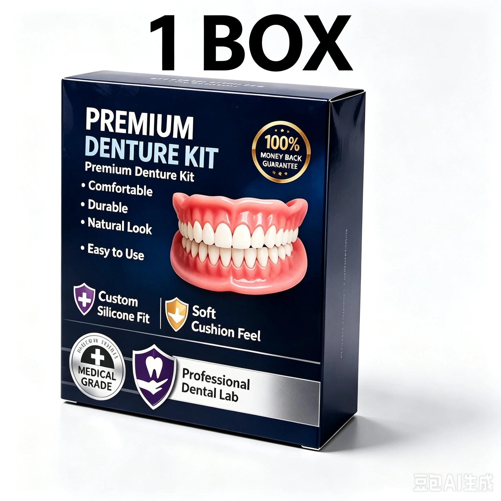 Temporary Silicone Cosmetic Denture Kit for Natural Smile - 15