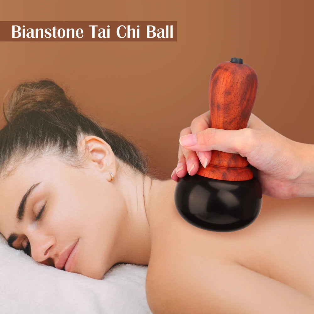 Electric Bian Stone Heated Massage Ball for Full Body Pain Relief