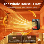 Portable PTC Ceramic Space Heater with Ambient Light and Timer