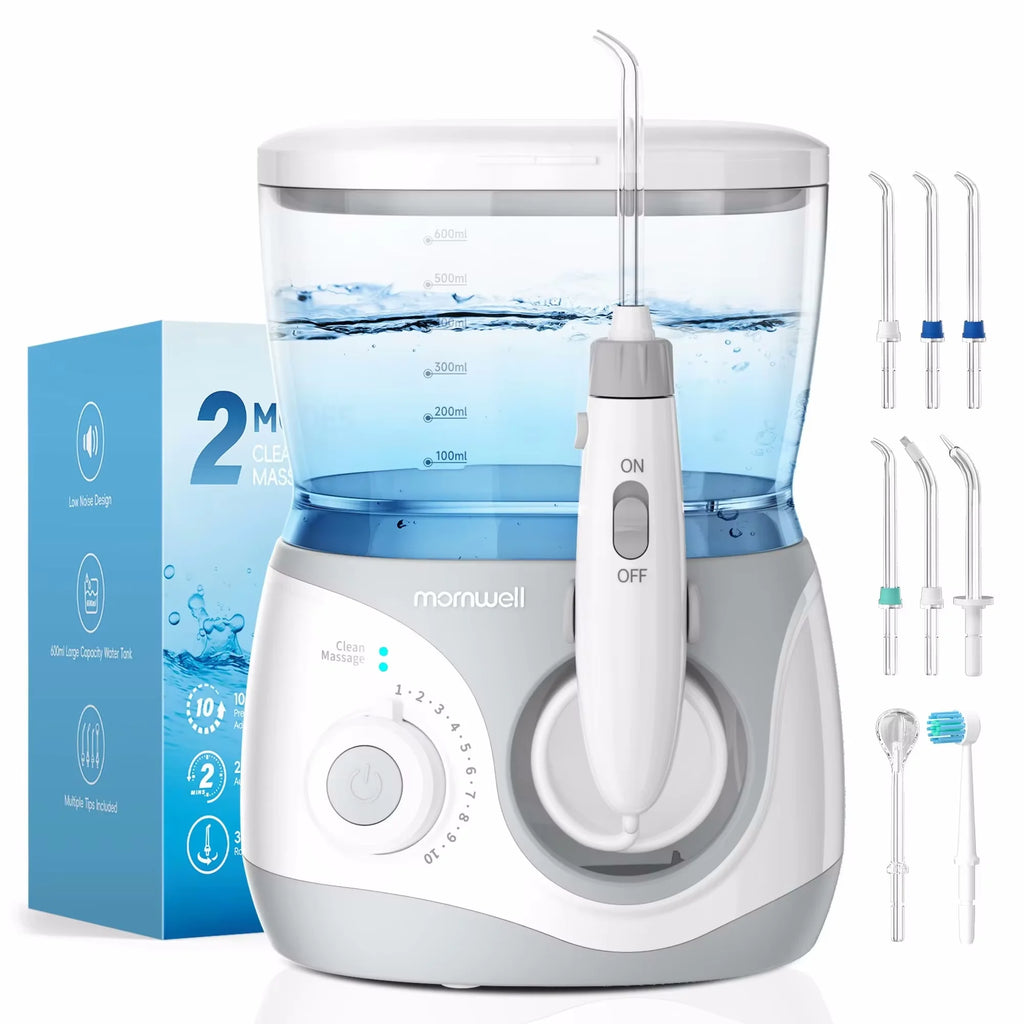 Electric Water Flosser for Teeth with 8 Multi-Function Nozzles