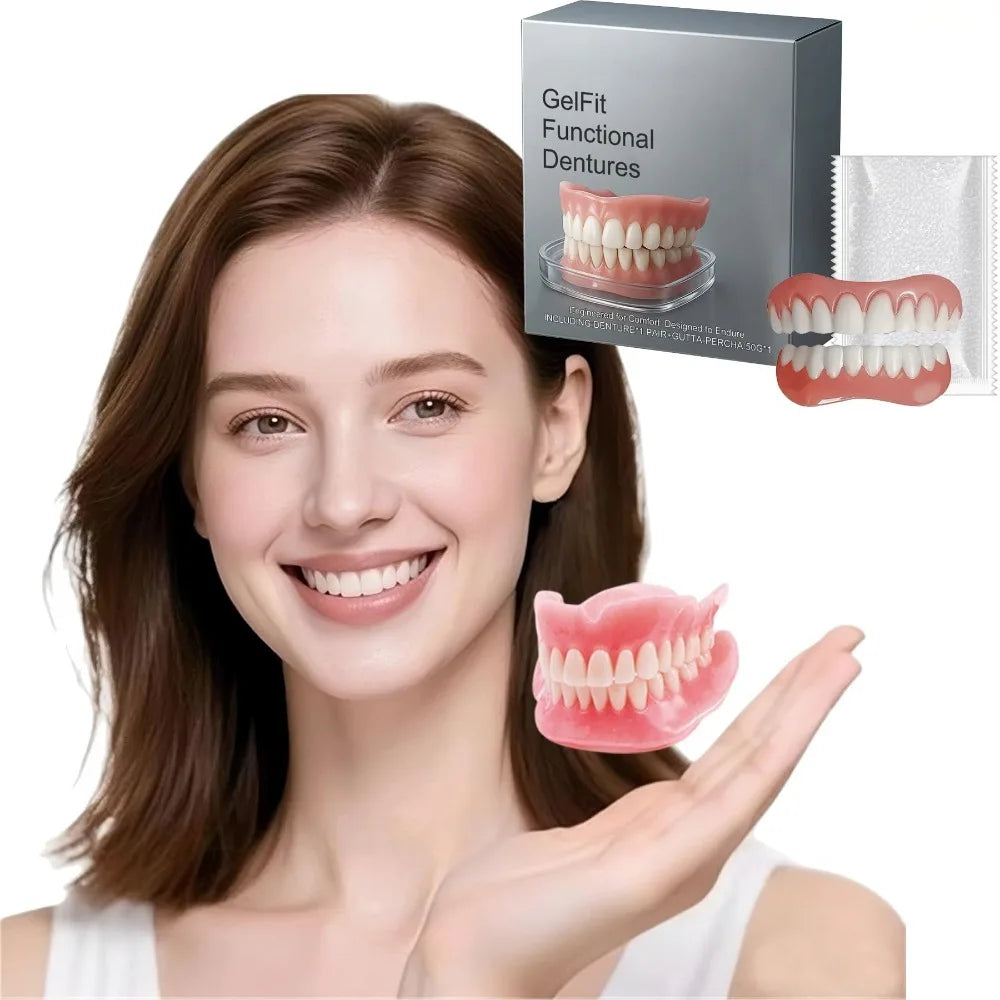 Comfortable Silicone Temporary Dentures for Natural Smile