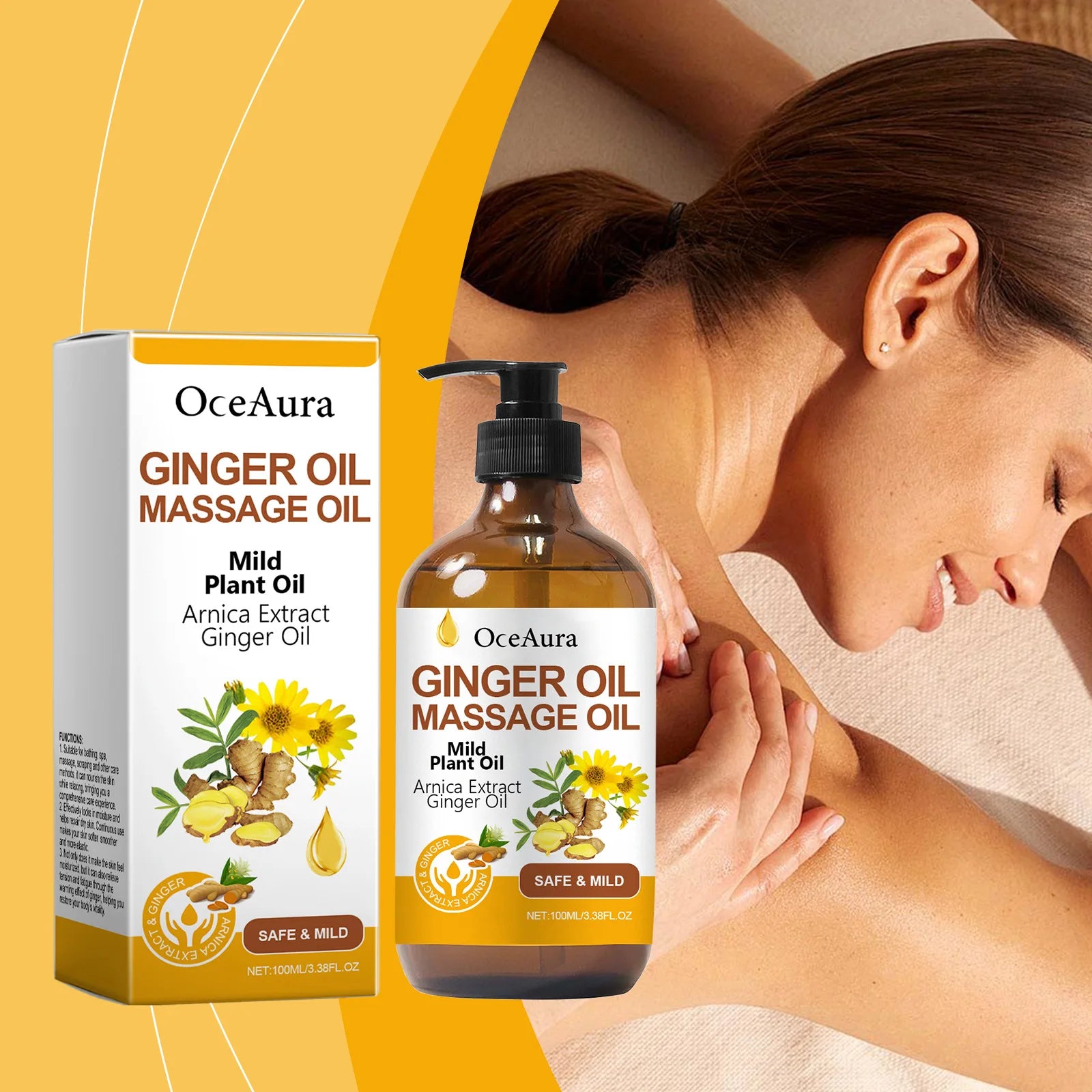 Ginger Essential Massage Oil for Muscle Relief and Skin Nourishment - 1