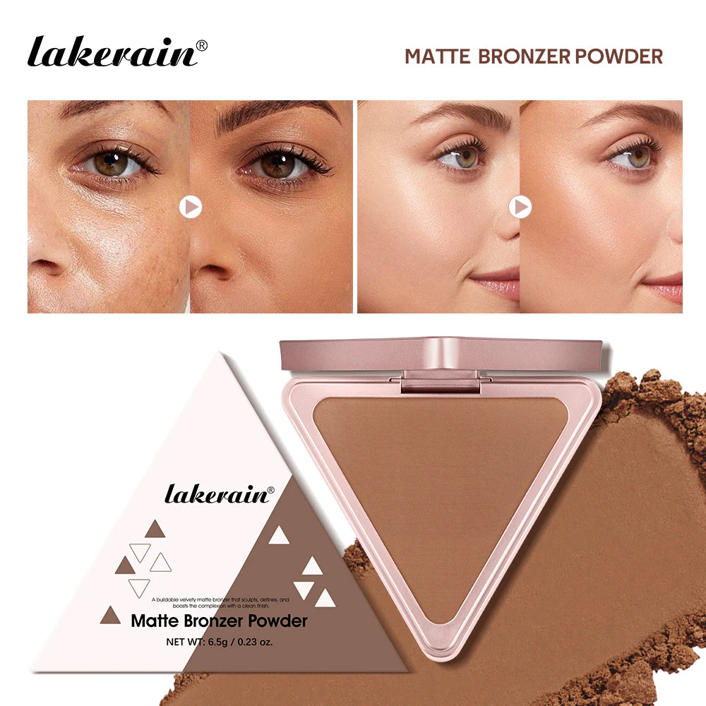 Long-Lasting Matte Bronzer Contour Powder for Face Sculpting