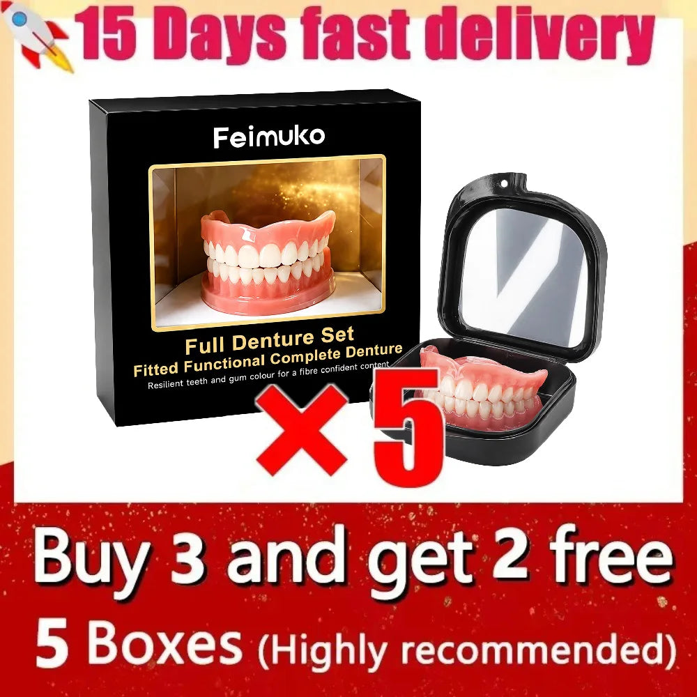 Full Arch Realistic Silicone Dentures for Natural Aesthetic Fit - 8