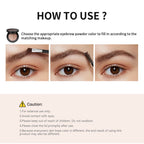 Dual-Tone Eyebrow Powder Palette with Grooming Brush