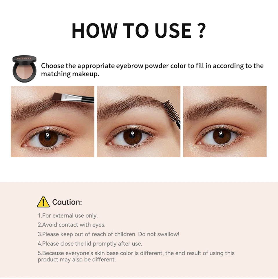 Dual-Tone Eyebrow Powder and Contour Palette - 12